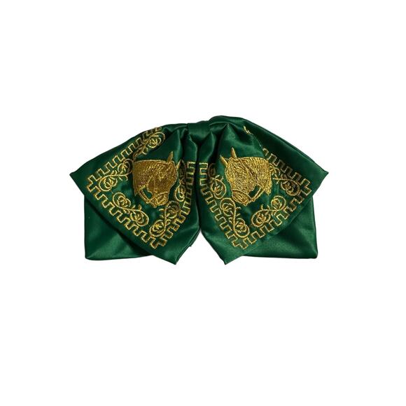 Mexican bow tie green and gold embroidery  Teen size - Picture 1 of 1